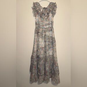 Storia Floral Tiered Ruffle Maxi Dress
